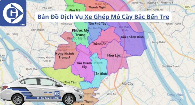 Xe Ghép Mỏ Cày Bắc Bến Tre Tải App GVTaxi