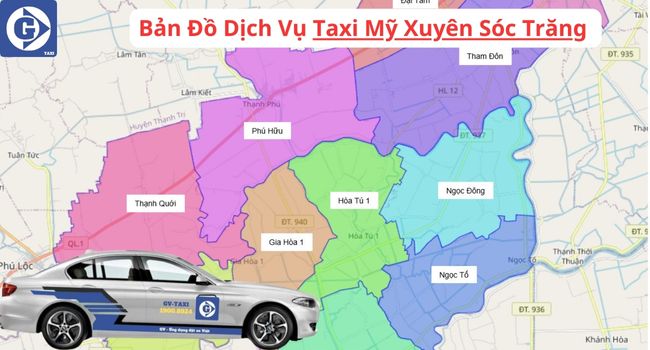 Taxi Mỹ Xuyên Sóc Trăng Tải App GVTaxi