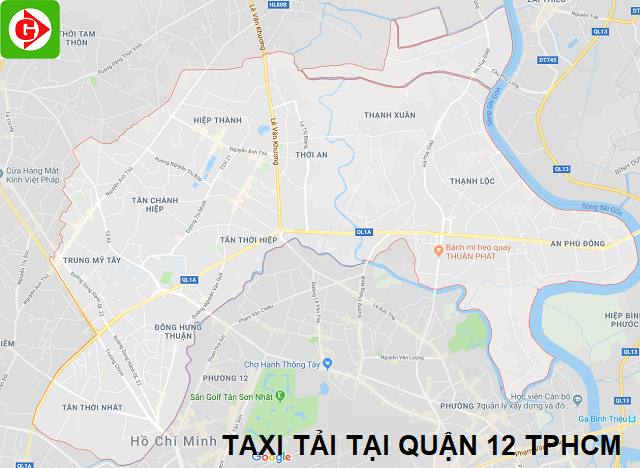 dịch vụ taxi tải quận 12 tphcm
