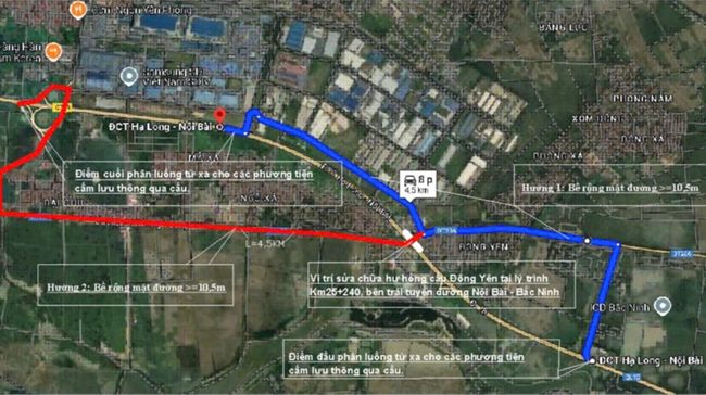 Phân Luồng Giao Thông Qua Cầu Đông Yên