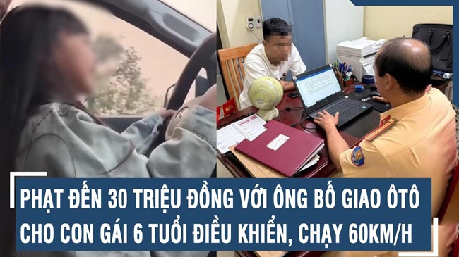 Xử Phạt Ông Bố Cho Con Nhỏ Cầm Lái Ô Tô