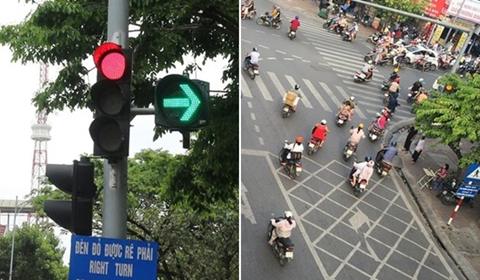 Làn Đường Đèn Đỏ Được Phép Rẽ Phải